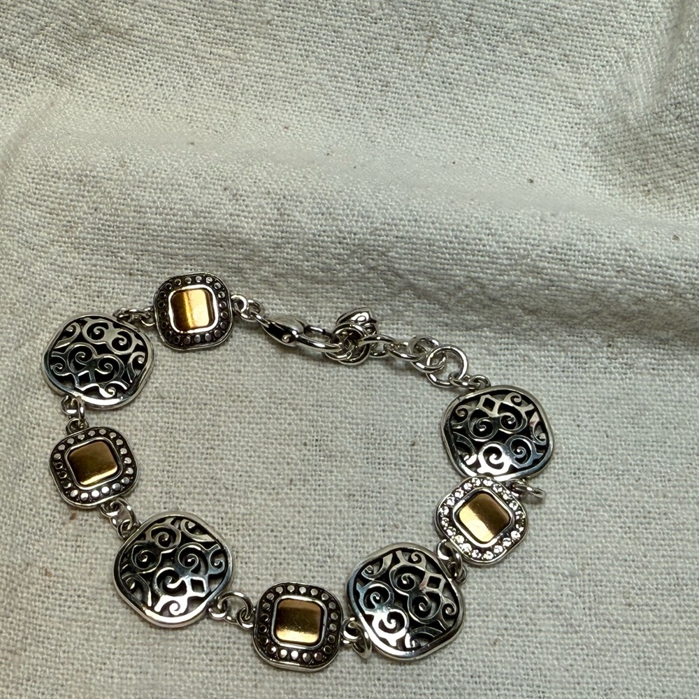 Elegant Silver and Gold Bracelet - Picture 2 of 2